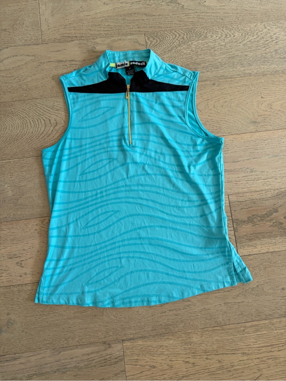 Jamie Sadock Women's M Golf Polo Top Aqua Blue